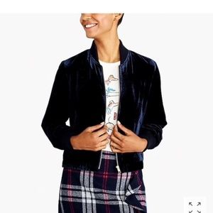 Crushed Velvet J Crew Bomber Jacket